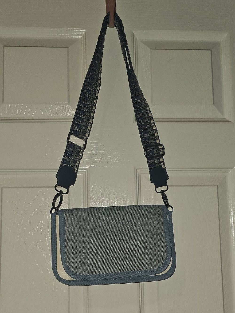 HAUTE SHORE Denim Blue Crossbody with Braided Strap